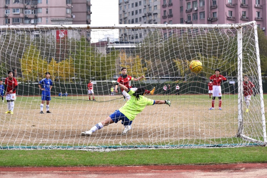 Goalkeeper saving the goal
